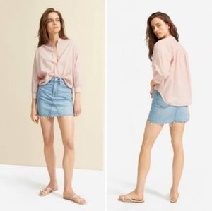 Everlane collarless air shirt light pink